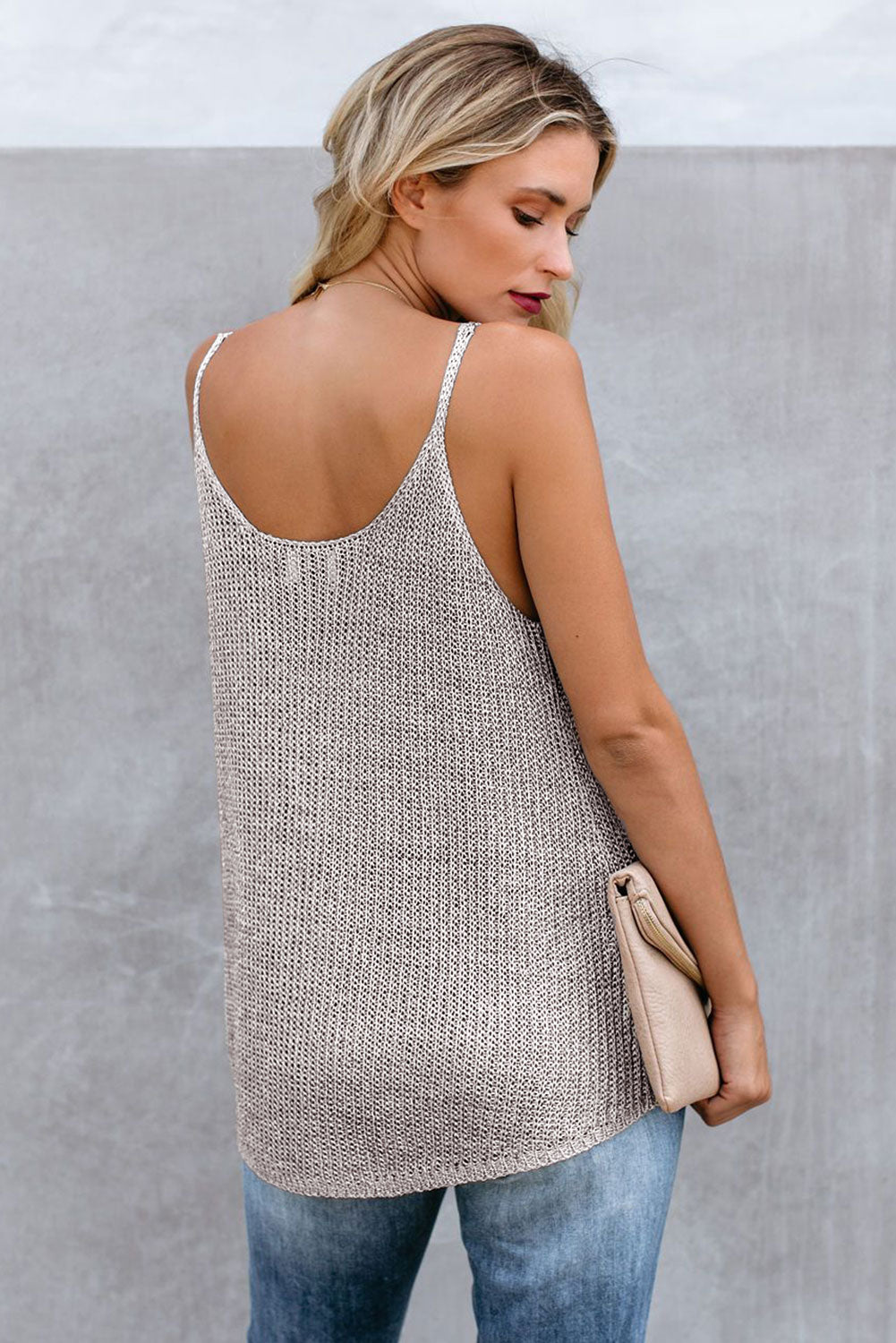 Multicolor Knitted Cami Tank Top