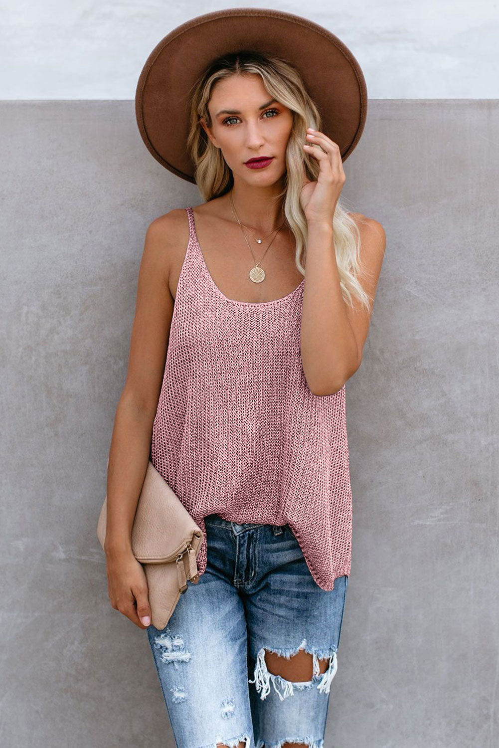 Multicolor Knitted Cami Tank Top