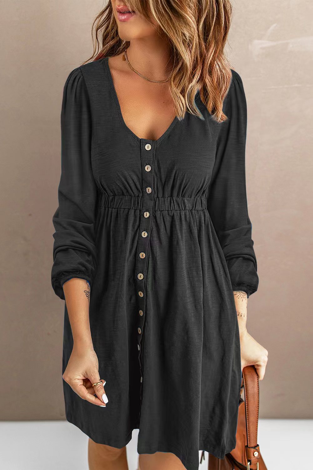 navy blue dress for baby girl Womens Long Sleeve Fall Dresses 2024 Button Up Empire Waist with Belt  A-Line Mini Dress Casual Fall Winter Dress Wine Red S at Amazon Women's  Clothing store main image 0